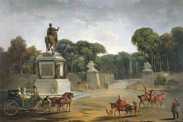Der Eingang zu den Tuilerien vom Place Louis XV in Paris, ca. 1775